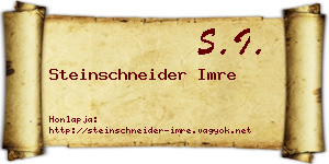 Steinschneider Imre névjegykártya